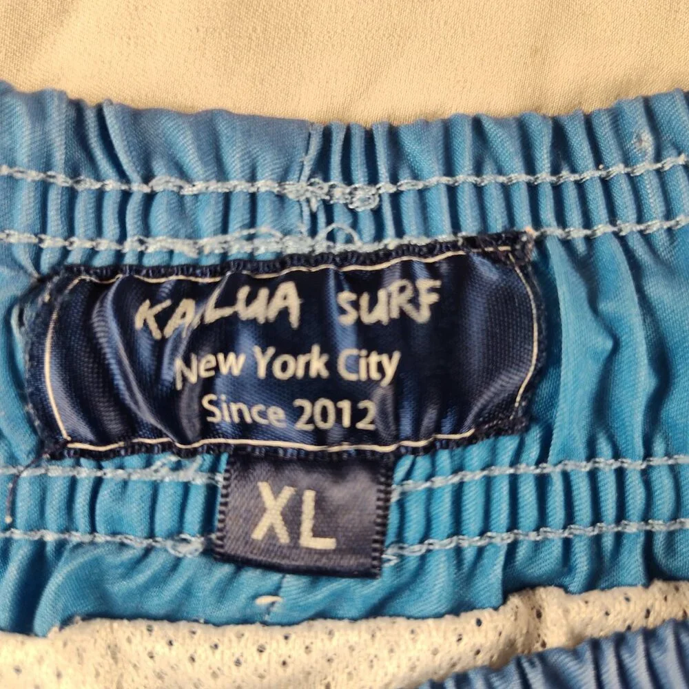 Kailua Surf NYC Men's XL Swim Trunks Color Block Mesh Lined Quick Dry Vintage St